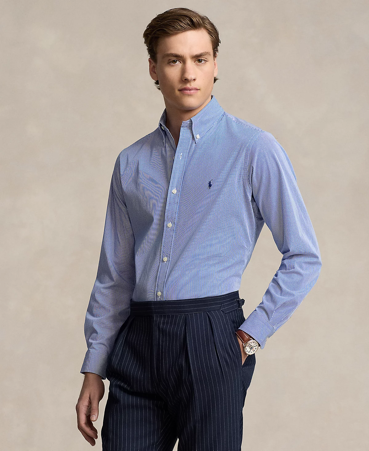 Men's Classic-Fit Stretch Poplin Shirt