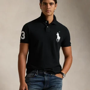 Men's Big Pony Custom Slim Fit Mesh Polo